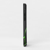 Coques Case-Mate iPhone Conception de fluide abstrait noir et vert | Ajout (Dos/Gauche)