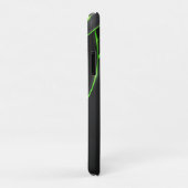Coques Case-Mate iPhone Conception de fluide abstrait noir et vert | Ajout (Dos/Droite)