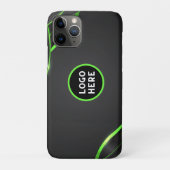 Coques Case-Mate iPhone Conception de fluide abstrait noir et vert | Ajout (Dos)