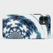 Coques Case-Mate iPhone Conception de fractale bleu chic (Dos (Horizontal))