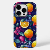 Coques Case-Mate iPhone Conception de fruits de baies et de citrons vibran (Verso)