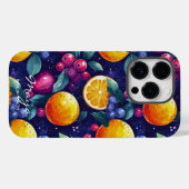 Coques Case-Mate iPhone Conception de fruits de baies et de citrons vibran (Verso (horizontal))