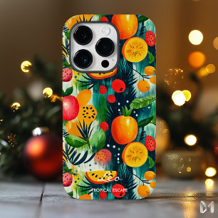Coque Pour iPhone 14 Pro Conception de fruits d'évasion tropicale avec oran