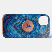 Coques Case-Mate iPhone Conception de géode abstraite avec accents de rose (Verso (horizontal))