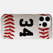 Coques Case-Mate iPhone Conception de joueur de baseball avec numéro de ma (Verso (horizontal))