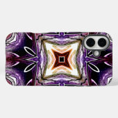 Coques Case-Mate iPhone Conception de kaléidoscope cosmique violet et oran (Verso (horizontal))