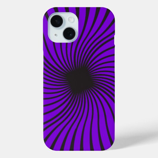 Coques Case-Mate iPhone Conception de kaléidoscope noir et violet (Verso)