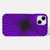 Coques Case-Mate iPhone Conception de kaléidoscope noir et violet (Verso (horizontal))