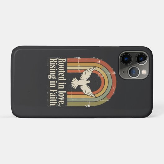 Coques Case-Mate iPhone Conception de la foi rétro-enracinée (Dos (Horizontal))