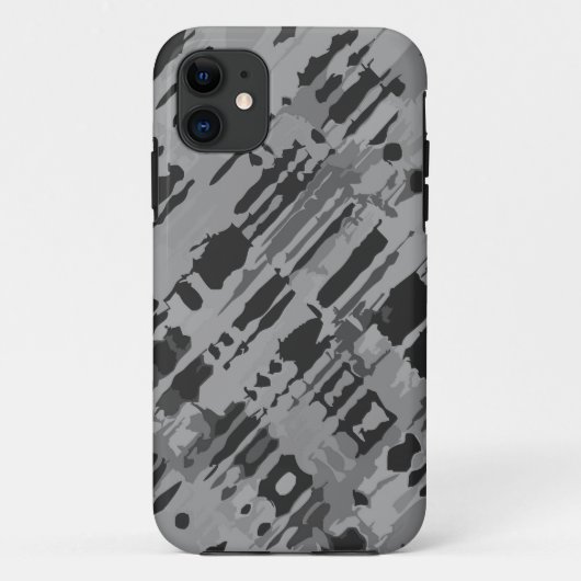 Coques Case-Mate iPhone Conception de la plaque - camouflage gris (Dos)