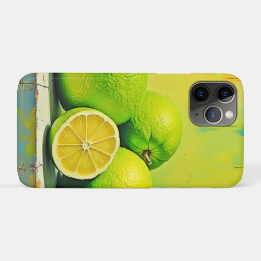 Coques Case-Mate iPhone Conception de la pop été brillante de Limes (Dos (Horizontal))