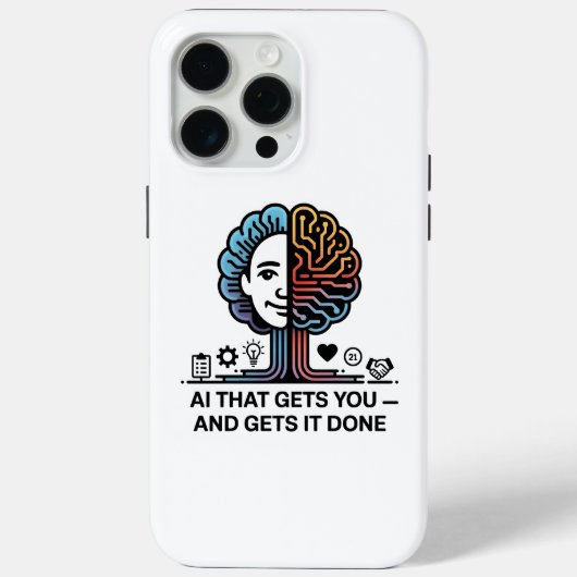 Coques Case-Mate iPhone Conception de la technologie du cerveau IA pour le (Verso)