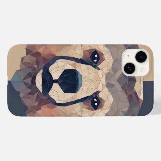 Coques Case-Mate iPhone Conception de la tête d'ours basse (Verso (horizontal))