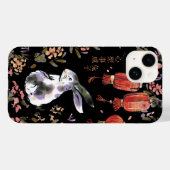 Coques Case-Mate iPhone Conception de Lapin du Zodiaque Chinois (Verso (horizontal))