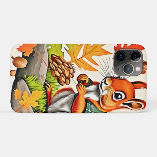 Coques Case-Mate iPhone Conception de l'écureuil de forêt (Dos (Horizontal))