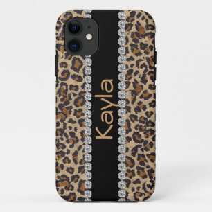 Coque iPhone 11 CONCEPTION de LÉOPARD de CAS du téléphone 5 de 