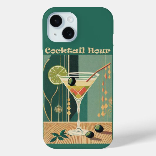 Coques Case-Mate iPhone Conception de l'heure de cocktail du milieu du siè (Verso)