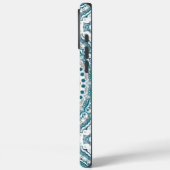 Coques Case-Mate iPhone Conception de mandala moderne sarcelle et chamois (Verso / Gauche)
