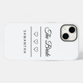 Coques Case-Mate iPhone Conception de mariage personnalisée de la mariée (Verso (horizontal))