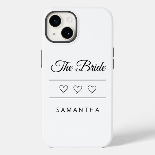 Coques Case-Mate iPhone Conception de mariage personnalisée pour la mariée (Verso)