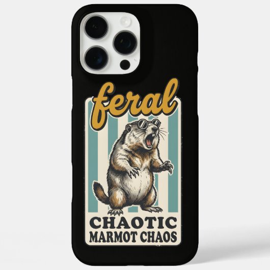 Coques Case-Mate iPhone Conception de mème de chaos de marmotte chaotique (Verso)