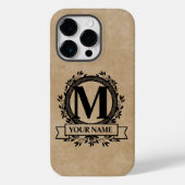 Coques Case-Mate iPhone Conception de monogramme floral (Verso)