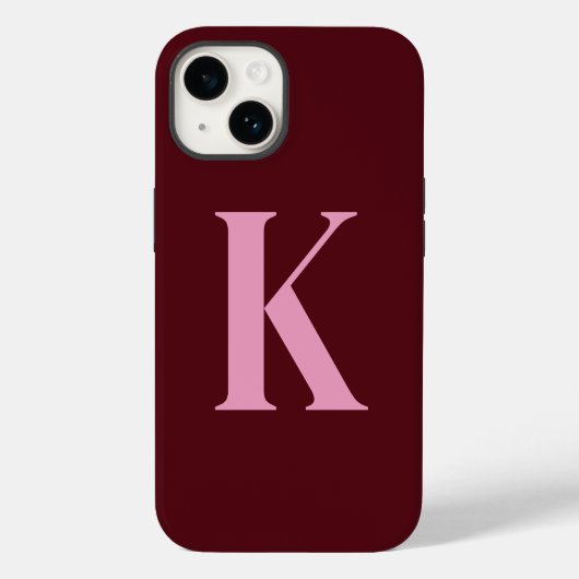 Coques Case-Mate iPhone Conception de monogramme initial personnalisé Merl (Verso)