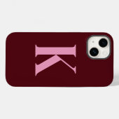Coques Case-Mate iPhone Conception de monogramme initial personnalisé Merl (Verso (horizontal))