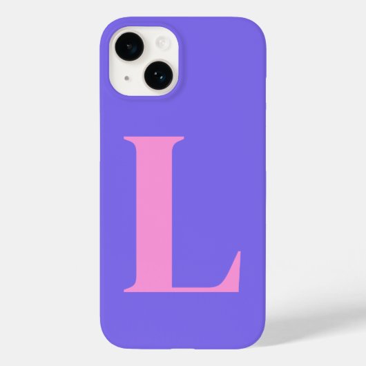 Coques Case-Mate iPhone Conception de monogramme personnalisé initial rose (Verso)