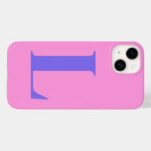 Coques Case-Mate iPhone Conception de monogramme personnalisé initial rose (Verso (horizontal))