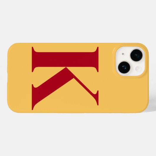 Coques Case-Mate iPhone Conception de Monogramme personnalisé initiale Rub (Verso (horizontal))