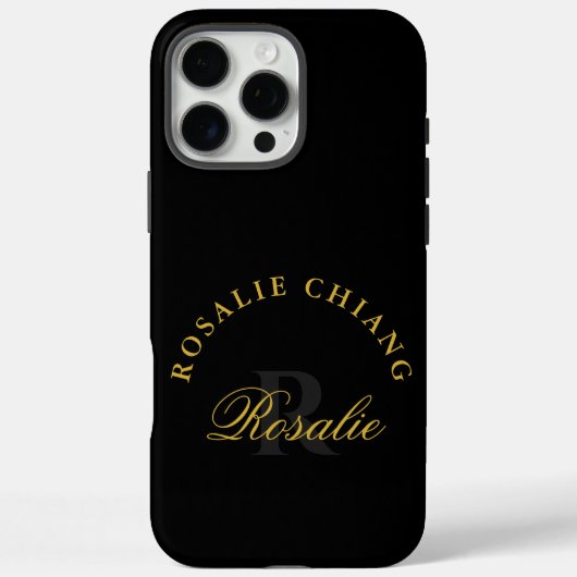 Coques Case-Mate iPhone Conception de monogramme personnalisée Nom personn (Verso)