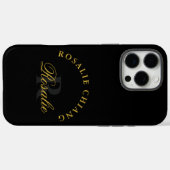 Coques Case-Mate iPhone Conception de monogramme personnalisée Nom personn (Verso (horizontal))