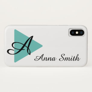 Case-Mate iPhone Case Conception de monogramme sarcelle abstraite élégan