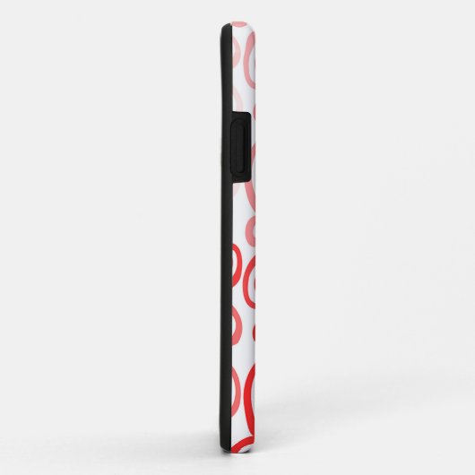 Coques Case-Mate iPhone Conception de Motif de coeur rouge et rose (Dos/Droite)