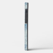 Coques Case-Mate iPhone Conception de motif de feuilles bleues (Verso / Gauche)