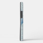 Coques Case-Mate iPhone Conception de motif de feuilles bleues (Verso / Droite)