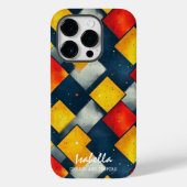 Coques Case-Mate iPhone Conception de motif diamant abstrait personnalisab (Verso)