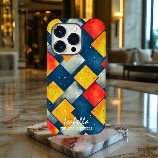 Coques Case-Mate iPhone Conception de motif diamant abstrait personnalisab
