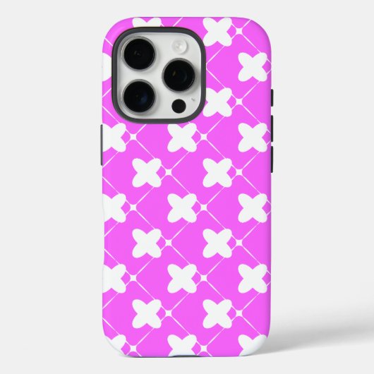 Coques Case-Mate iPhone Conception de motif en rose et blanc (Verso)