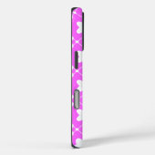 Coques Case-Mate iPhone Conception de motif en rose et blanc (Verso / Droite)