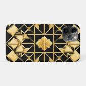 Coques Case-Mate iPhone Conception de motif géométrique doré élégant (Dos (Horizontal))