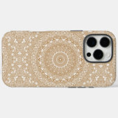 Coques Case-Mate iPhone Conception de motif mandala marron chameau (Verso (horizontal))