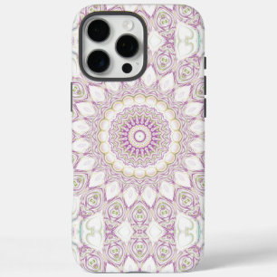 Coques iPhone 16 Pro Max Conception de motif mandala pastel lavande et vert