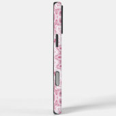 Coques Case-Mate iPhone Conception de motif mandala rose et blanc (Verso / Droite)