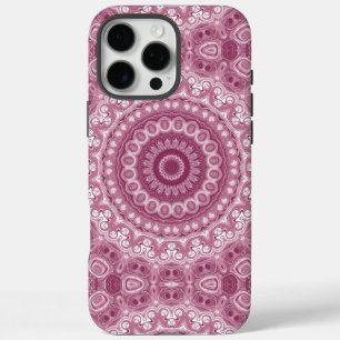 Coques iPhone 16 Pro Max Conception de motif mandala rose poussiéreux
