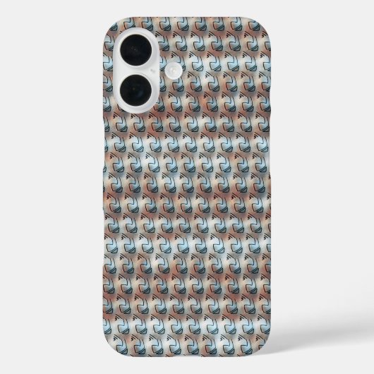 Coques Case-Mate iPhone Conception de motif numérique abstrait moderne 124 (Verso)