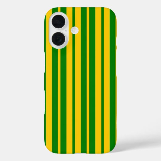 Coques Case-Mate iPhone Conception de motif rayé stylé vert jaune (Verso)