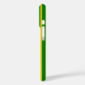 Coques Case-Mate iPhone Conception de motif rayé stylé vert jaune (Verso / Gauche)