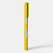 Coques Case-Mate iPhone Conception de motif rayé stylé vert jaune (Verso / Droite)